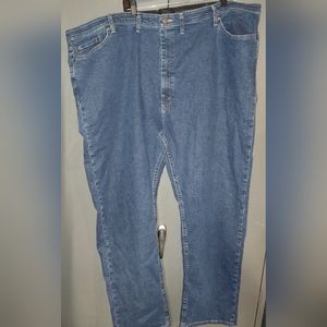 WRANGLER AUTHENTICS MEN'S  DARK COTTON DENIM JEANS SZ 52x30 NWT